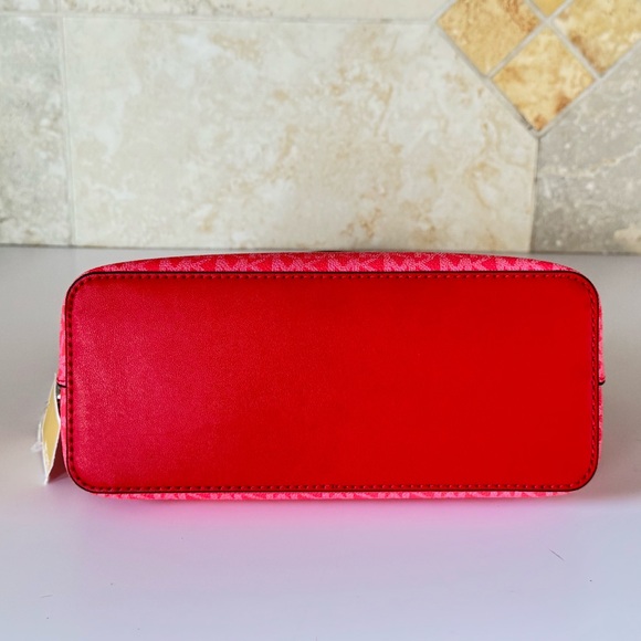 Michael Kors Jet Set Travel Dome Crossbody Bag MK Raspberry Multi - Picture 6 of 14